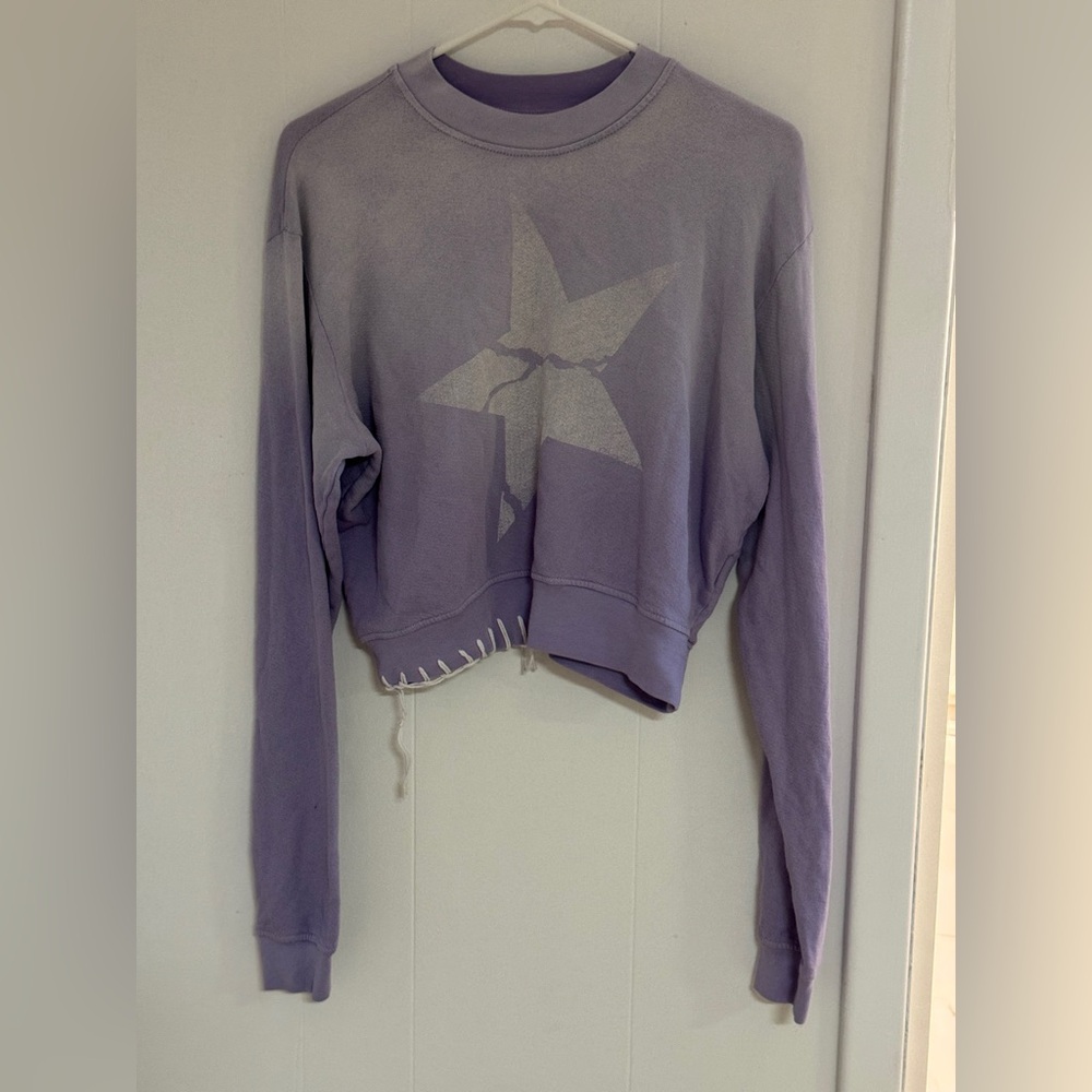 Lauren Moshi SPALDING CRACKED STAR Sweatshirt NWOT - Picture 5 of 9